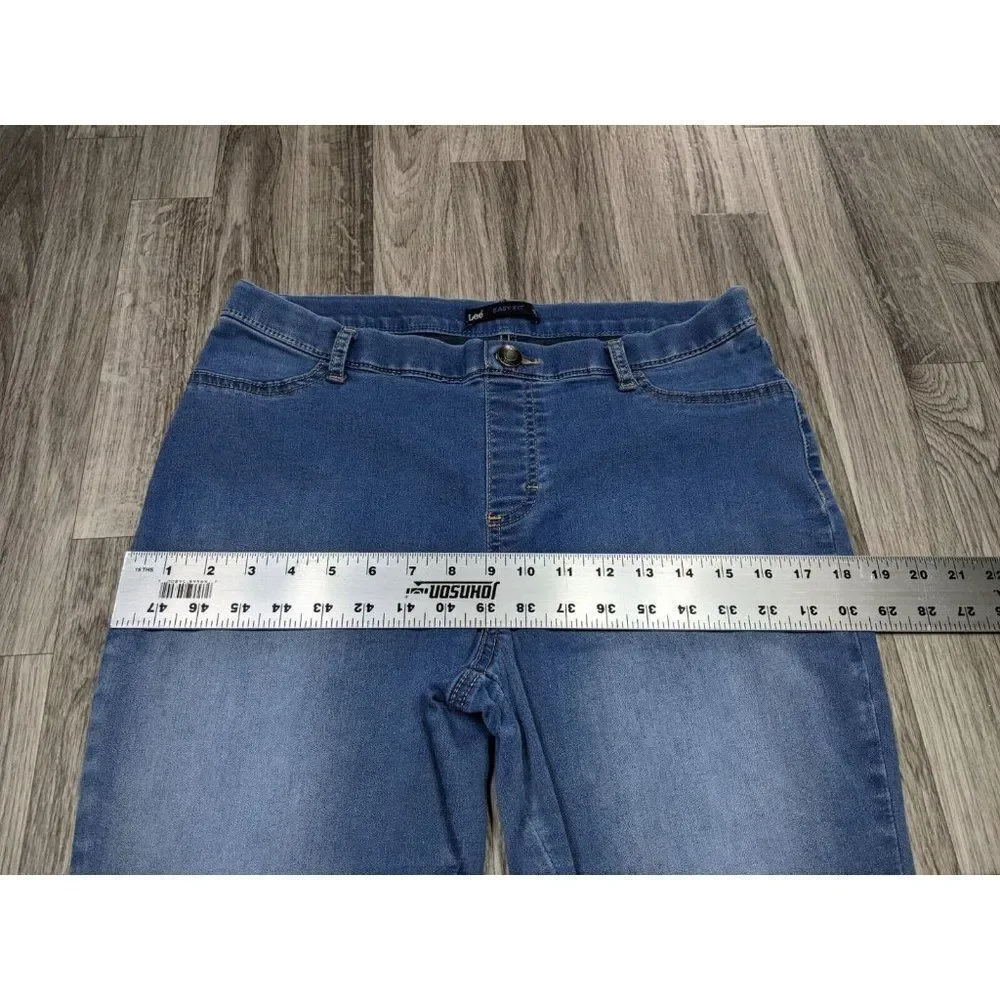 Lee Womens Size Medium Easy Fit‎ Stretch Skinny Denim Blue Jeans